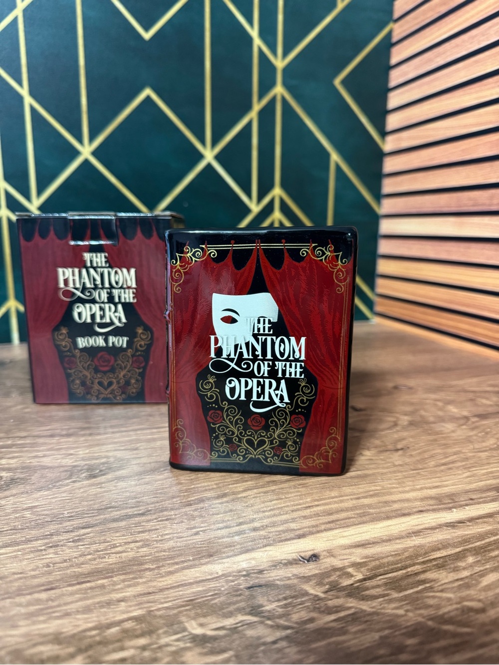 The Phantom of the Opera Decorative Book Pot - Red & Black